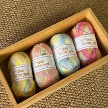 4 Sets 50g/Pc Equidistant Dyed Cotton Yarn, 100% Pure Cotton Yarn For Handmade Crochet, Rich And Vibrant Colors, Suitable For Spring/Summer Crochet, DIY Craft Material, Suitable For Beginners, Total 200g - 4-pack 3616 - View 9