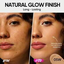SKINTIFIC Cover Glow Perfect 氣墊粉底液－自然光澤妝感、中至高遮瑕、保濕胜肽複合物、輕盈配方，適合乾性與混合性肌膚 - 05W Warm Sand - 查看 4