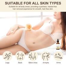 100% Natural Cyperus Oil Reduces Unwanted Hair Refines Pores Evens Skin Tone Moisturizing Body Oil 60ml - Body Oil - View 6