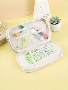 大容量鉛筆袋，美觀實用，辦公文具收納袋，簡約耐用，多功能設計，開學第一天 - 彩色 - 查看 5