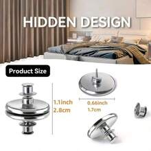2 Pairs Magnetic Curtain Clips, Riveted Magnetic Curtain Clips, 1.7cm, 2cm, 2.5cm Magnetic Clips, Used To Fix Curtains, Fix Curtains Or Shower Curtains To The Wall, Prevent Them From Being Blown Away By The Wind. - Multicolor - View 12