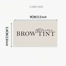 50pcs | Laminated Brow Care Cards | 2x3.5 Inch Card Size | Brow Lift And Tinting, Minimalist Design With Illustrations And Instructions - A - View 3