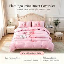 2/3-Piece Printed Bedding Set Made From Soft Microfiber, Easy To Care For, Includes 1 Duvet Cover And 1 Or 2 Pillowcases. Available In Large Or Medium Sizes, Suitable For Double And Single Beds, Perfect For Dorms Or Back-To-School Gifts. - 7# - View 1