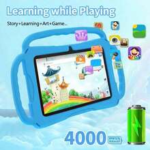 4GB RAM + 64GB ROM / 7-Inch Tablet / Quad-Core 1.3GHz / Android 13 MTK8321 / 1280x800 HD IPS Display / 2MP+5MP Camera / 4000mAh Battery / WiFi, Parental Control, Education, Gaming / ABS Plastic + Silicone, Educational Tablet - Pink Handbag - View 4