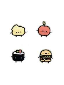 1/4pcs Cute Cartoon Food Memo Clips, Multi-Functional Sealing Clips, Kawaii Cheese Sushi Burger Apple Shaped Paper Clips, Document Organizer Snack Bag Sealer, Office School Stationery Decorative Gift - Multicolor - View 9