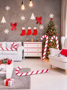 Christmas Inflatable Candy Cane, Giant Christmas Candy Cane Decoration, Fun PVC Christmas Inflatable Garden Decor, Large Candy Cane Balloon Christmas Decoration, Indoor/Outdoor Holiday Garden Decor, Suitable For Home - Multicolor - View 7