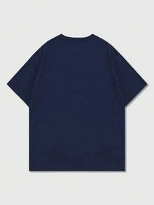 Simple Studio | Summer New Men's Casual Shark Short Sleeve T-Shirt | Suitable For Summer Wear | Comfortable And Breathable | Leading The Fashion - Navy Blue - View 5