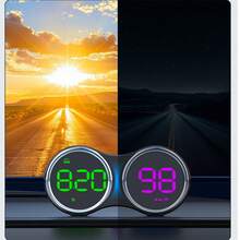 YNF GPS HUD Head-Up Display Car Speedometer, Smart Digital Speedometer KMH/MPH Switchable, Windshield Projection Real-Time Vehicle Speed, Driving Direction, Time, Trip Distance, Overspeed Alarm, Multi-Color Display, Plug And Play Type-C USB Universal Car Accessory - G27 - View 7