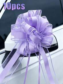 10/20件組婚車裝飾蝴蝶結流蘇禮品包裝緞帶，婚禮裝飾緞帶，適用於婚車、椅子/樓梯/桌面裝飾，婚禮桌椅裝飾、禮品包裝、派對、生日 - 彩色 - 查看 8