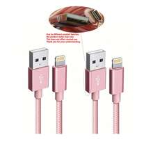 2pcs 66W Fast Charging Data Cables, USB To Lightning Interface, 1M Length, Durable, Fast Charging & Stable Data Transfer, Compatible With IPhone 8-14 Series, Christmas/Household Gift - Multicolor - View 12