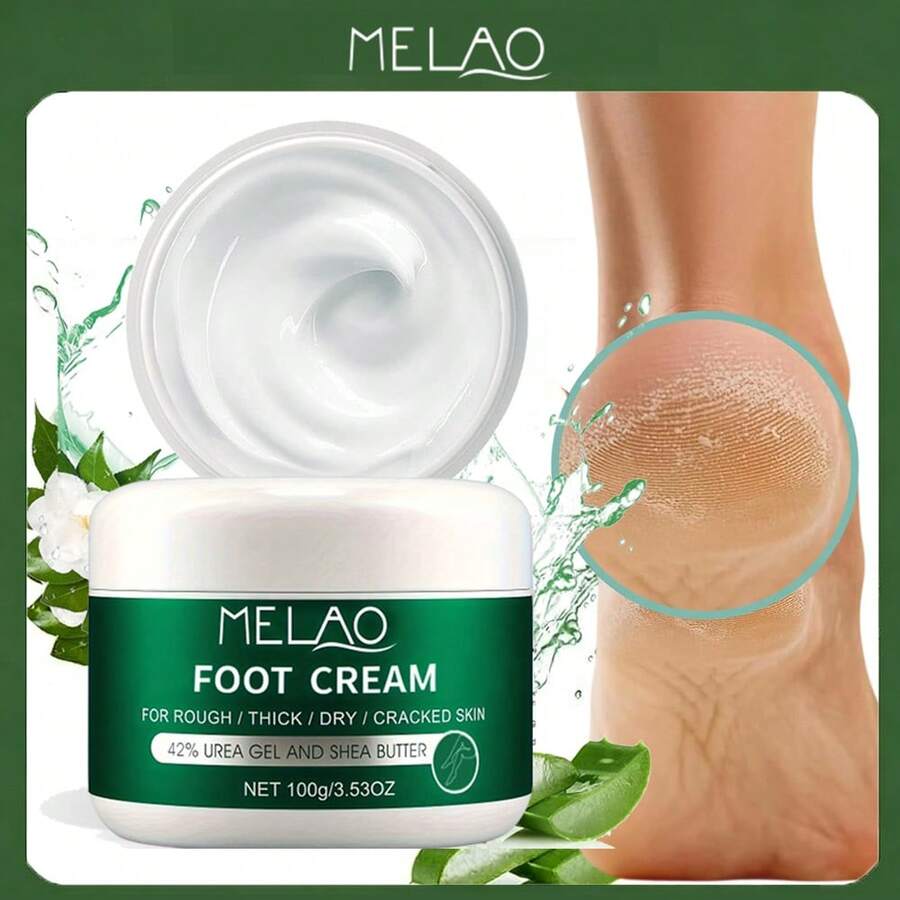 MELAO 膠原蛋白足霜,適用於龜裂腳跟與死皮,牛油果萃取配方修復乾燥足部,夜間厚繭護理,軟化粗糙肌膚 - Rose - 查看 1