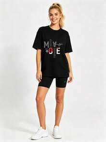Women T-Shirts - 黑色 - 查看 8