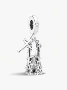 1 PC 925 Sterling Silver Qiqin Itza Pyramid Pendant, Suitable For DIY Jewelry Making Of Women's Bracelets And Bracelets, Daily Outfit Matching - Set 2 - View 17