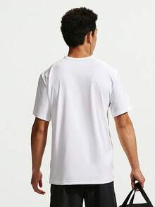 Nike Men's AS M NK DF UV HYVERSE TOP FLD Short Sleeve Knit Collarless T-Shirt TIM3596-100 - White - View 2
