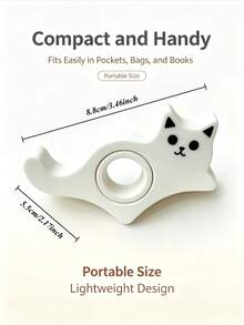 Thumb Cat Page Turner, Cute Cat Book Page Holder Thumb Bookmark, One-Handed Reading Aid Book Press, Portable Reading Accessory, Suitable For Book Lovers; Gift For Bookworms And Cat Lovers, 3D Printed Reading Book Stand - A - View 4