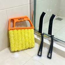 pdva 3pcs Multi-Function Gap Cleaning Brush Set, Stiff Bristle Gap Brush + Window Track Cleaning Cloth Tool, Deep Clean Bathroom Tiles, Sink, Window Tracks, Kitchen Corners, All-Purpose Home Cleaning Supplies - Cleaning Brush - View 4