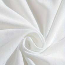 Camicia a maniche corte stampata in stile coreano minimalista, vestibilità ampia e casual, adatta a persone di tutte le età e a varie occasioni, unisex. - Bianco - Visualizzare 3