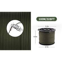 KEDIL 650磅承重 100米 9芯 4mm 軍用戰術傘繩 多功能捲軸繩 帳篷繩 吊繩 戶外生存露營 DIY手鍊 軍綠色 - 軍綠色 - 查看 3
