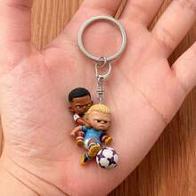 1pc 2D Acrylic Creative Cute Football Peripheral Car Keychain Pendant/Backpack Charm/Event Gift - Soccer Accessories - View 3