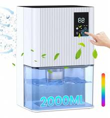 Deshumidificadores Domesticos Eléctrico 2l Yqalley Con Auto Descongelación,deshumidificación De 800 Ml/día,para Oficinas, Dormitorios, Baños, Armarios Y Otros Lugares - Blanco - Ver 2
