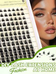 MKHLINA Single Cluster False Eyelashes DIY Eyelash Extensions C/CC/D Curl 8-18mm Mixed Length Fine Natural Look Segmented False Eyelashes Ultra-Thin Eyelash Stem Reusable Beginner-Friendly Daily Makeup Use (F14) - C/D 混合 - 查看 7