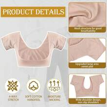 1pc Underarm Sweat-Absorbing Vest, Breathable Underarm Sweat Pads, Suitable For Underarm Sweating To Avoid Embarrassment, Odor-Proof Vest, Washable And Reusable - Color - View 3