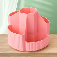 1pc 5-Compartment 360° Rotating Desktop Pen Holder Storage Box, Large Capacity Multi-Function Stationery Organizer, Suitable For Students, Men, Women, Girls, Can Hold Makeup Brushes, Home Decor, Back To School Supplies - Multicolor - View 11
