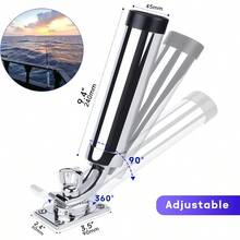 Smartmarine 316 Stainless Steel Boat Fishing Rod Holder 360 Degree Rotation Outrigger Fishing Pole Support - Multicolor - View 3