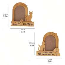 1pc Wooden Pet Memorial Photo Frame, Unique Animal Lover Photo Frame, Suitable As Pet Mourning Gift - Multicolor - View 11