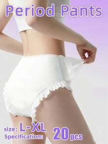5/20pcs Sanitary Pads Pants, Overnight, Easy On/Off Design, Hook & Loop Closure, Quick Absorption, Ultra-Thin Soft Cotton, Suitable For Heavy Flow, Primarily For Night Use, Also Suitable For Daytime - Period Pants - No Need to Take Them Off - View 15
