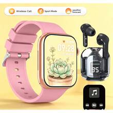 ZhiKexing Set Jam Tangan Pintar dan Earbud 2-in-1, Layar HD 2,01 inci, Bodi Paduan Logam, Panggilan Nirkabel, Berbagai Mode Olahraga, Pengingat Gaya Hidup Sedentari, Cocok Sebagai Hadiah untuk Teman dan Pasangan - View 3