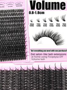 YIDUO 560pcs D-Curl Voluminous 8-18mm False Eyelashes, 40D And 60D Eyelash Clusters, Eyelash Extensions, High-Capacity Fluffy Classic Dense Eyelashes, Suitable For Daily, Wedding, Party, Cosplay Makeup, Ideal For Home DIY Use - D - View 6
