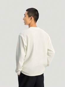 Adidas Sweatshirt Rajut Leher Bulat TH WAFFLE CREW Pria KR2541 - Putih - View 2