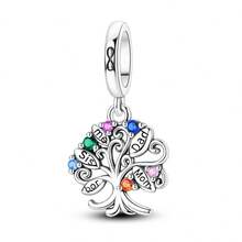 1Pc Silver Plated Family Mom Dad Sister Heart Charm For Bracelet Necklace Pendant Beads For Diy Jewelry Making Thanksgiving Day Gift For Lover - Silver - View 23