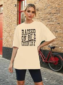 Women T-Shirts - 米色 - 查看 4