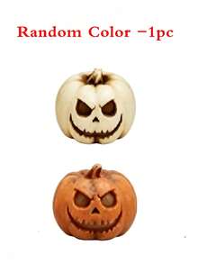 12/6/1pc Resin Pumpkin Decor, Mini Pumpkin Decor, Artificial Mini Pumpkin Decor, Perfect For Halloween Party, Home Garden Decor Crafts, Table Centerpiece And Party, Outdoor Garden Decor, Fan, Room Decor, Teacher Gift, Wedding Decor, Holiday Accessory, Garden Furniture, Garden, DIY, Bedroom Decor, Kitchen Decor, Dorm Essentials, Storage Room, Travel Essentials, Bachelorette Party Supplies, Desk Accessories, Home Decor - Multicolor - View 12