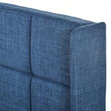 Modern Bed Frame With Linen Grey Cover - 90x200cm - 藍色 - 查看 10