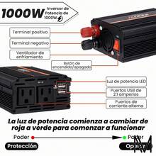Hzero 1000W Modified Sine Wave Power Inverter With 2 USB And 2 AC Outlets For Car - US A Type Plug(110-127V) - View 5