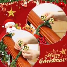 5pcs Christmas Painted Balls, Pine Pattern Decorative Ribbon, Electroplated Decorative Balls, Matte & Glossy Wavy Balls, 15CM Christmas Party Supplies - Multicolor - View 8