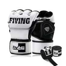 FIVING MMA Boxing Gloves PU Leather Shock Absorb Training Gloves For Sparring Muay Thai Kickboxing Punching Bag, With 4.5M Hand Wraps Included For Men Women Beginners Professionals - Multicolor - View 16