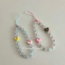 Summer Fresh Pink & Blue Phone Chain, Versatile Minimalist Highly Attractive Cute Phone Lanyard, Keychain, CCD Hanging Chain - Multicolor - View 1