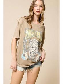 Women T-Shirts - 灰褐色-5 - 查看 5