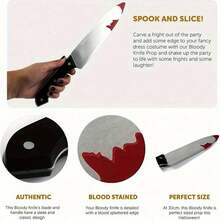 Halloween Horror Cosplay Prop Plastic Fake Knife Set, Bloody Horror Weapon Style Costume Party Accessories, Suitable For Haunted House And Dark Gothic Scene Decoration - Fake Knife Props - View 3
