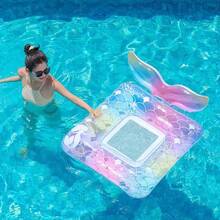 Adult Mermaid Floating Pool Blinds Portable Inflatable Raft With Handle, Essential Swimming Accessory, Suitable For Pool Parties, Beaches - A - View 6