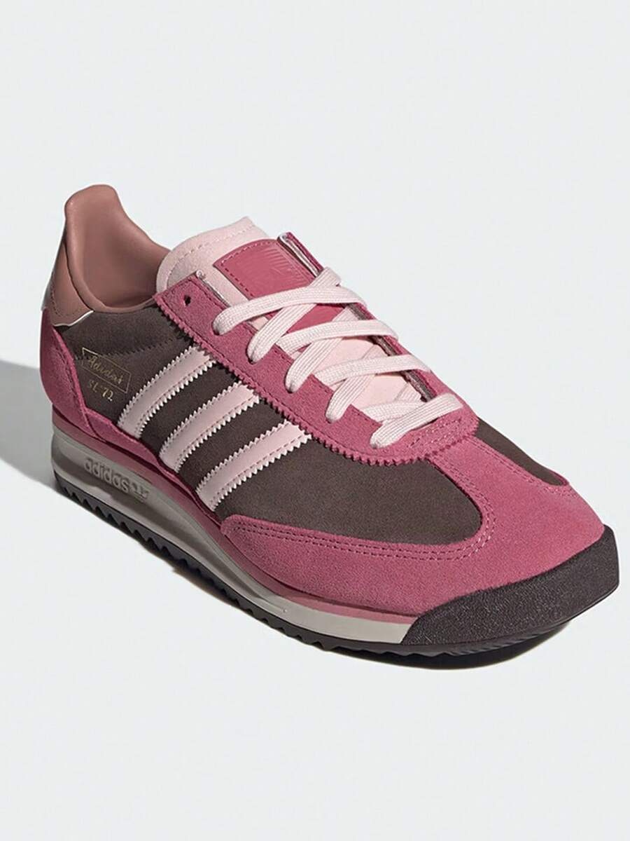 Adidas SL 72 Women's Casual Retro T-Toe German Army Trainers Sneakers - Rose Pink/Brown - View 1