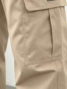 Men's Casual Loose Outdoor Sports Straight Leg Pants Fall - Khaki - View 7