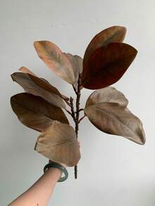 1pc Artificial Magnolia Branch, Home Potted Plant Decor, Hotel Decoration & Display Window Accent, Artificial Greenery, Valentine's Day, Gift - Multicolor - View 14