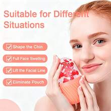 1pc Face Ice Mold, Portable Silicone Ice Massage Tool For Pore Tightening And Facial Care, Manual Face Massage Set - Multicolor - View 8