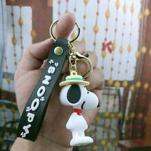 1pc Space Snoopy Keychain Bag Pendant, Girls Mood Style Couple Design, Perfect Small Gift For Fans, Family And Friends - Multicolor - View 4