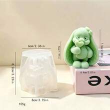 Big Ear Rabbit Aromatherapy Candle Silicone Mold DIY Cartoon Cute Rabbit Resin Plaster Diffuser Stone Decorative Ornament Mold - Cartoon Rabbit - View 4